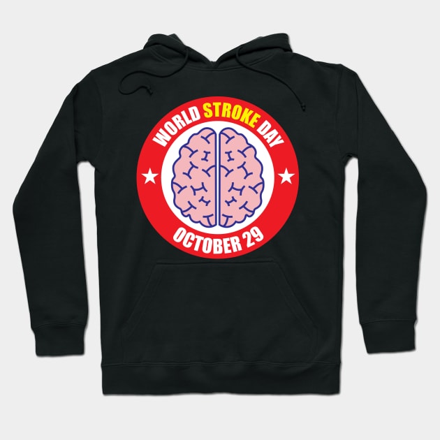 29 october World Stroke Day for stroke awareness Hoodie by ArtoBagsPlus